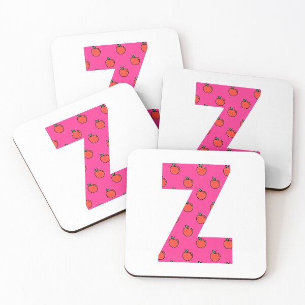 Item preview, Letter Z in pink color with apple pattern designed and sold by VrajStudio.