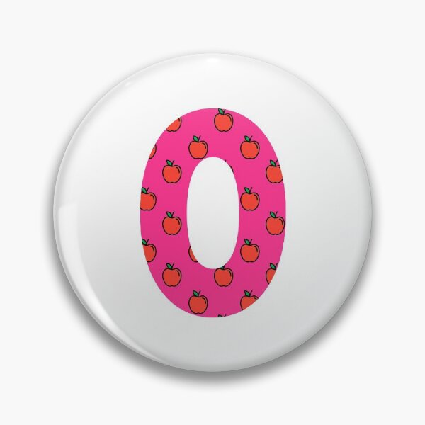 Item preview, Number 0 in pink color with apple pattern designed and sold by VrajStudio.