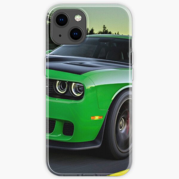 Grünes Auto (Dodge Challenger) iPhone Flexible Hülle