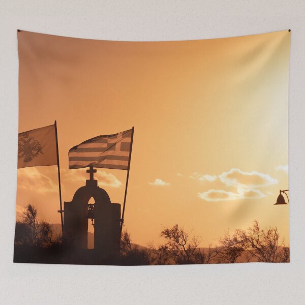 Item preview, Silhouette of a Church on the Port of Naxos at Sunset - Cyclades, Greek Islands designed and sold by JarbasVisuals.