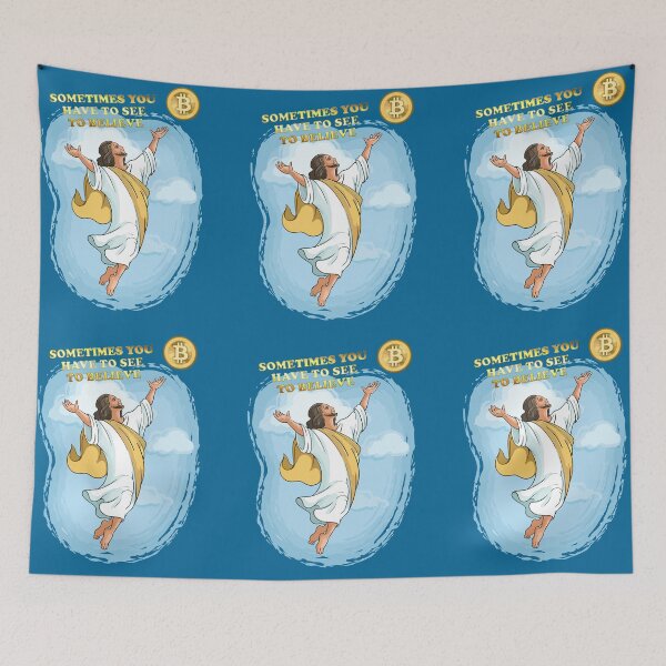 Item preview, Bitcoin Crypto Jesus Bible Block chain  designed and sold by DabGraphic.