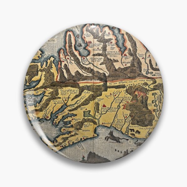 Item preview, Medieval Map of Iceland with Sea Monsters designed and sold by worldways.