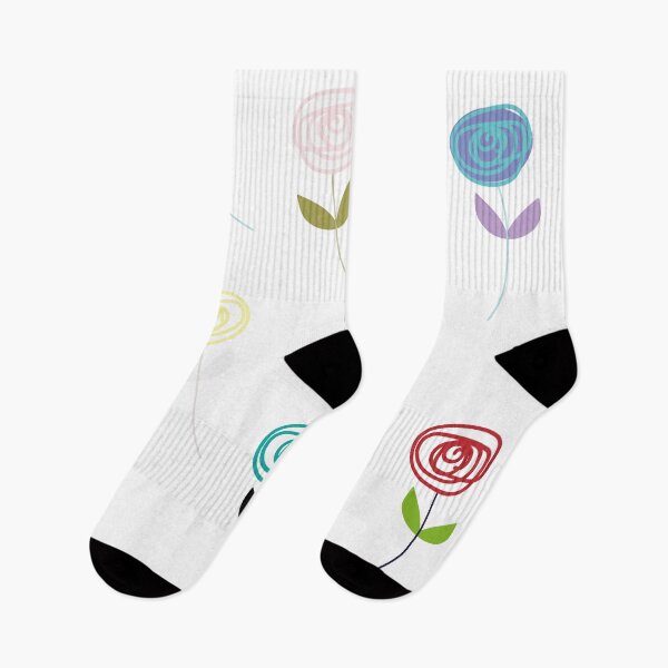 Item preview, Little Rose, cute multi-colour flower icons on white designed and sold by Susan Marie Williams.