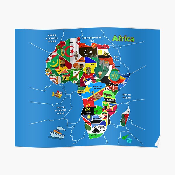 "Africa Map" Poster for Sale by Redbubble