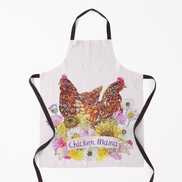 Item preview, Chicken Mama - Red Hens and Summer Flowers designed and sold by becca-boyce.
