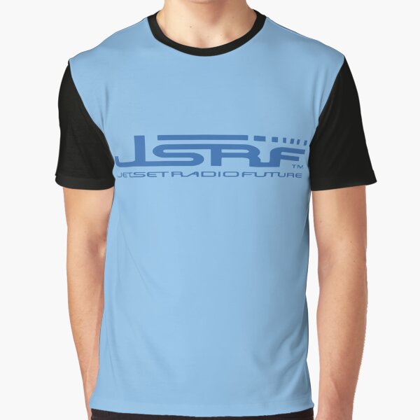 Vista previa del artículo con la obra «Jet Set Radio Future (JSRF) texto azul oscuro», diseñado y vendido por everything4eva.