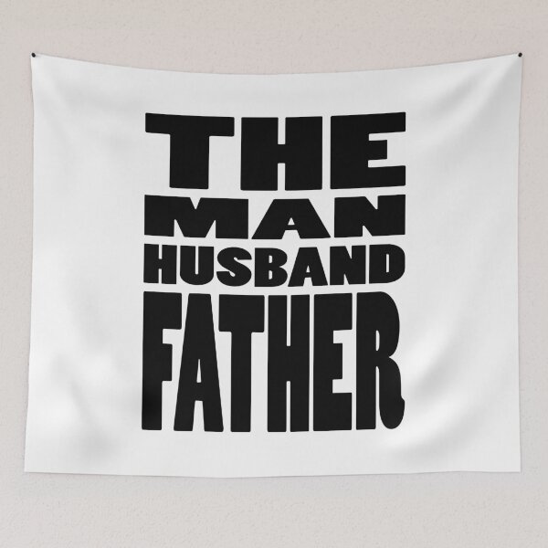 Aperçu de l'œuvre THE MAN HUSBAND FATHER | Fathers day typography créée et vendue par Cevil.