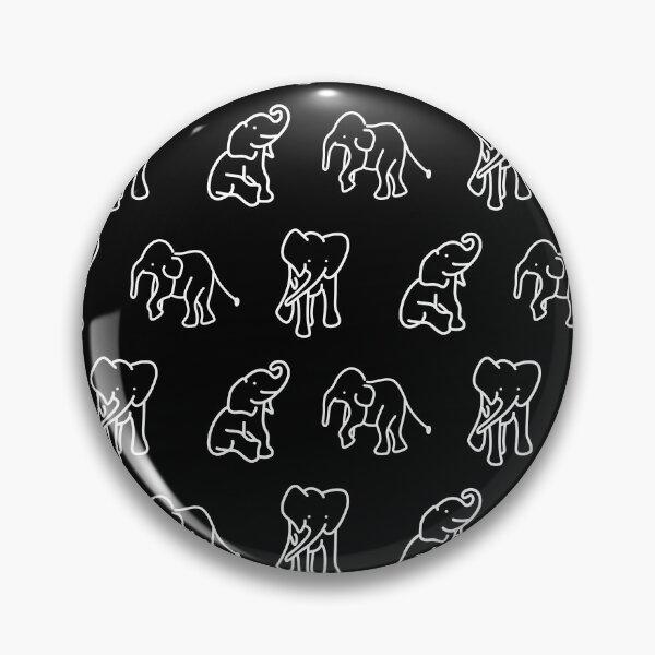 Item preview, Cute elephant print pattern in black designed and sold by 147ology.