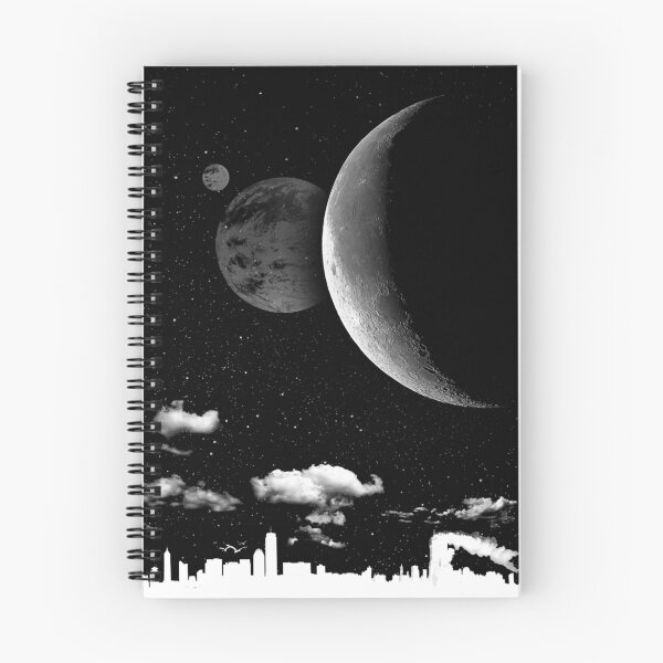 Item preview, Black and White Space City designed and sold by kidwithglasses.