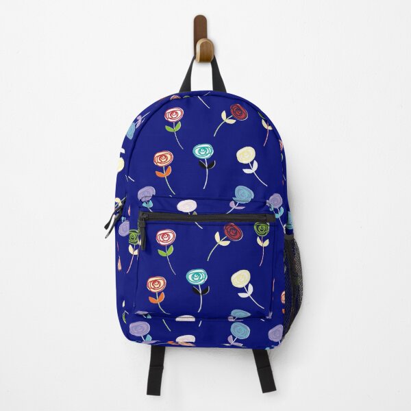 Item preview, Little Rose, cute multi-colour fashion print on midnight blue designed and sold by Susan Marie Williams.