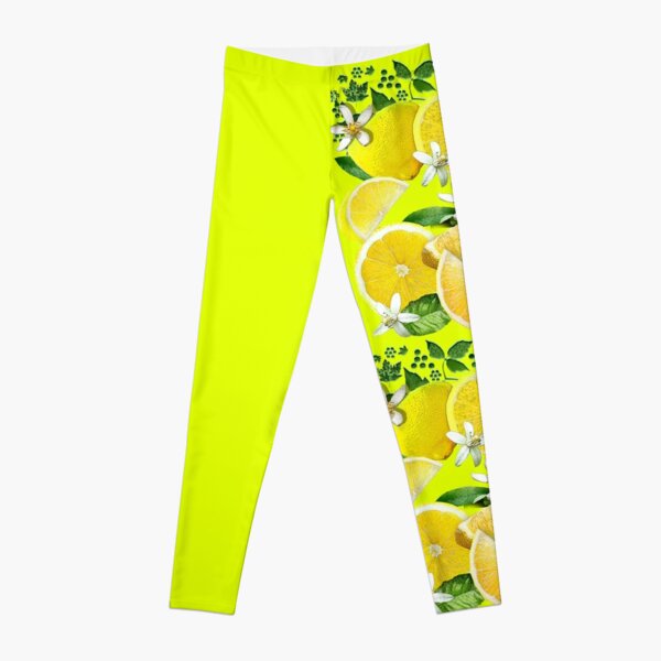 Lemon Yellow Leggings for Sale by ColorEffects