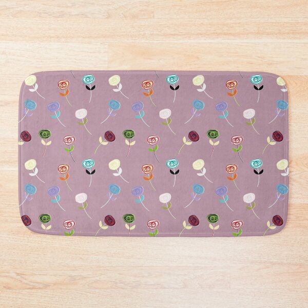 Item preview, Little Rose, cute multi-colour fashion print on dusky pale pink designed and sold by Susan Marie Williams.