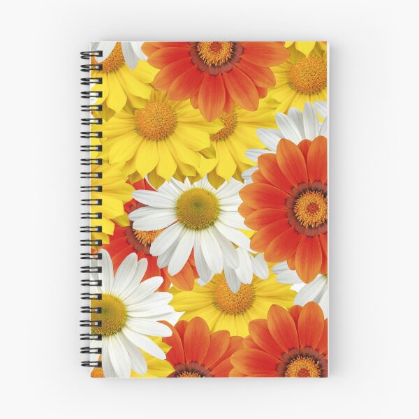 Item preview, Orange, yellow and white floral print background designed and sold by Chantelle  Spies.