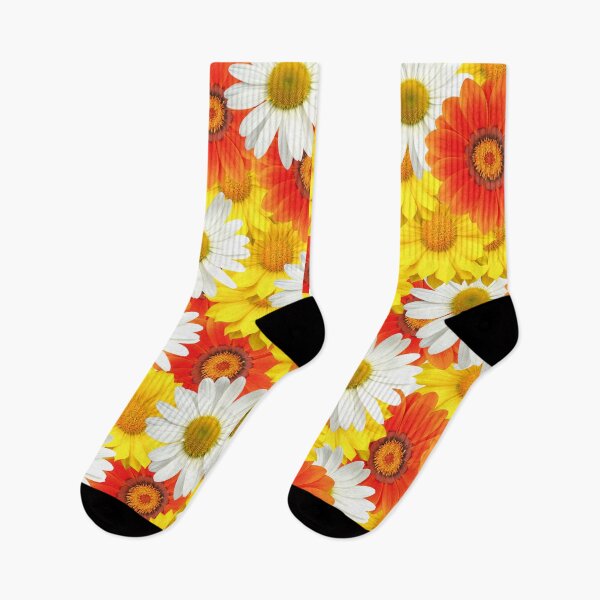 Item preview, Orange, yellow and white floral print background designed and sold by Chantelle  Spies.