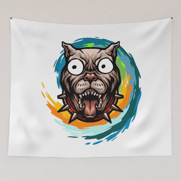 Item preview, Funny Bulldog with Huge Bulging Eyes in a Spiral designed and sold by Nathalie Aynié.