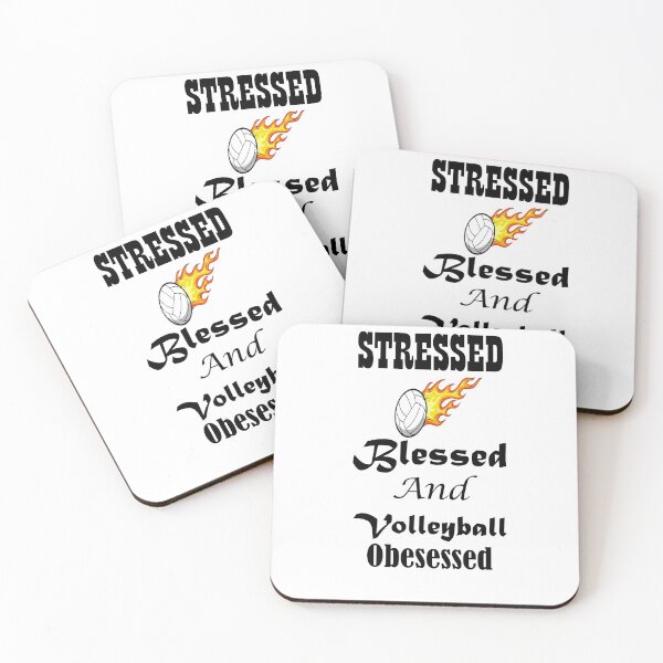Item preview, Stressed Blessed And Volleyball Obesessed designed and sold by BILAL SHU12.