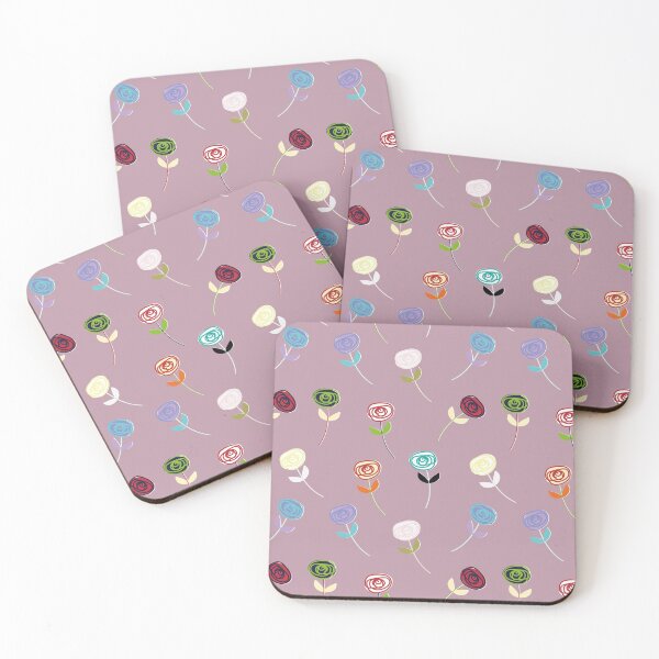 Item preview, Little Rose, cute large-scale fashion print on dusky pale pink designed and sold by Susan Marie Williams.