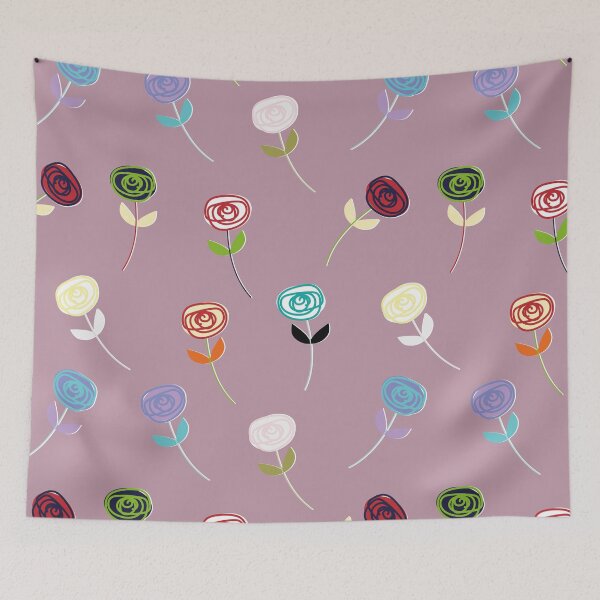 Item preview, Little Rose, cute large-scale fashion print on dusky pale pink designed and sold by Susan Marie Williams.