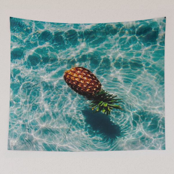 Item preview, Aesthetic floating pineapple  designed and sold by Mayuri Juyal.