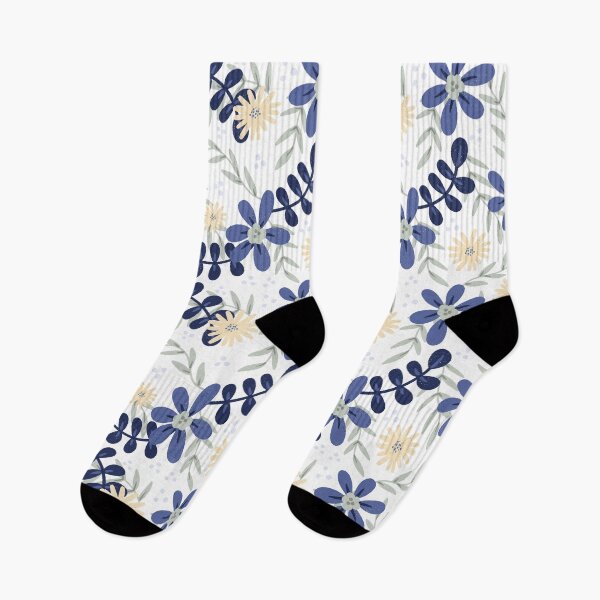 Item preview, Spring flower pattern daisy purple blue designed and sold by StudioHinte.