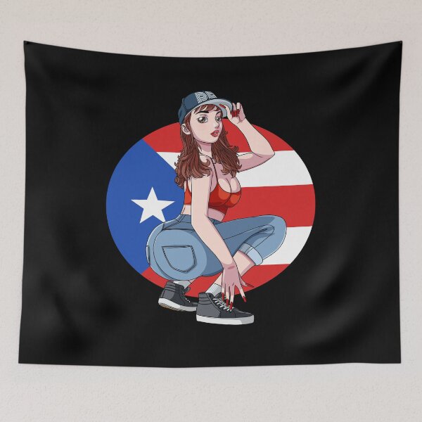 Item preview, Puerto Rico Flag Sexy Boriqua Pride Rican Female designed and sold by Nosek1ng.