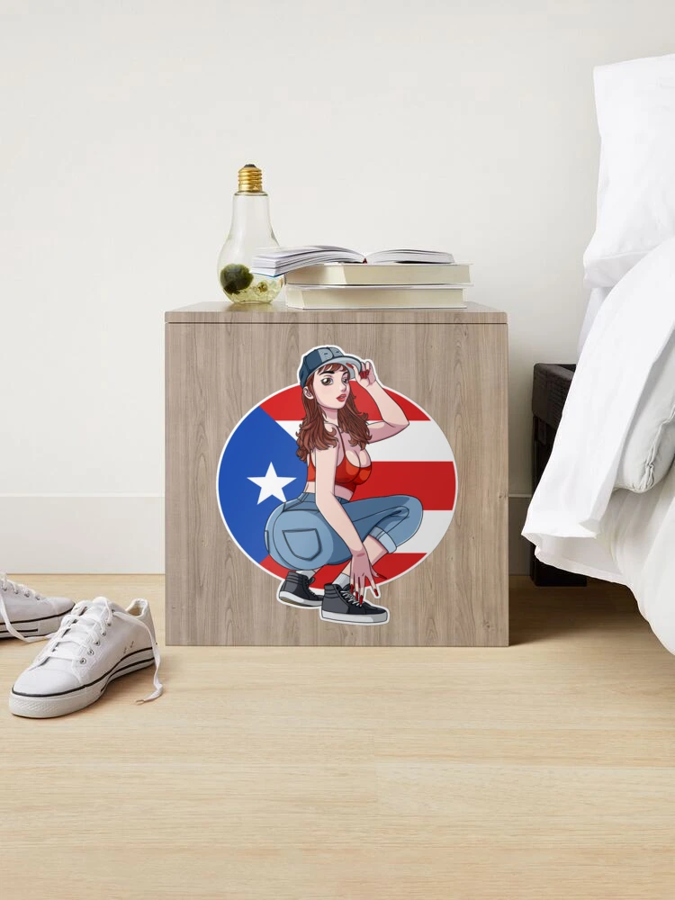 Puerto Rico Flag Sexy Boriqua Pride Rican Female Sticker for Sale by  Nosek1ng