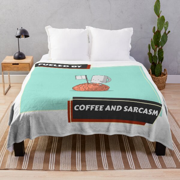 Item preview, Fueled By Coffee And Sarcasm - Cute Mug And Brain - Manga Style - Funny Sarcastic Joke For Coffee Lovers designed and sold by Nora's Designs and Graphics.