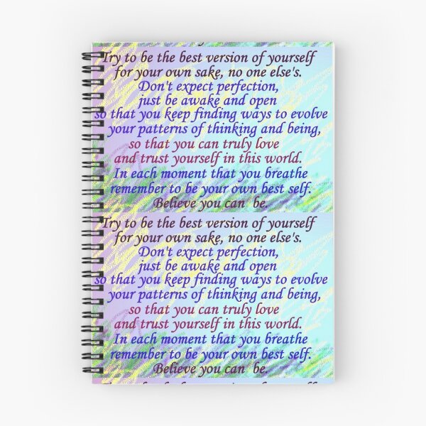 Item preview, Best Version of Yourself Quotation Blue Art Background designed and sold by Julia Woodman.