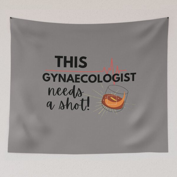 Item preview, This Gynaecologist needs a Shot- Funny Gift Ideas for Gynecologists- Black Text Version designed and sold by EvaWolf.