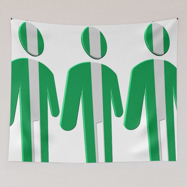 Item preview, Nigeria Flag Figure 3D On White designed and sold by Boakes-Digital.