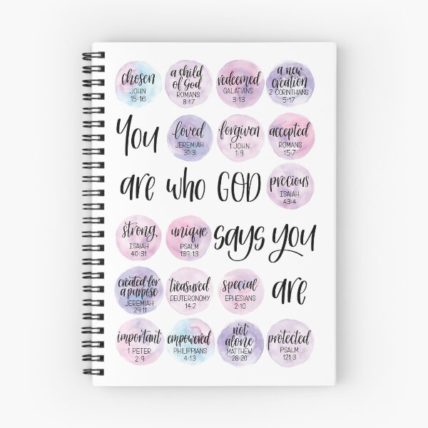 Item preview, You are who God says you are - Identity in Christ artwork (Purple) designed and sold by Rebecca Claire Designs.