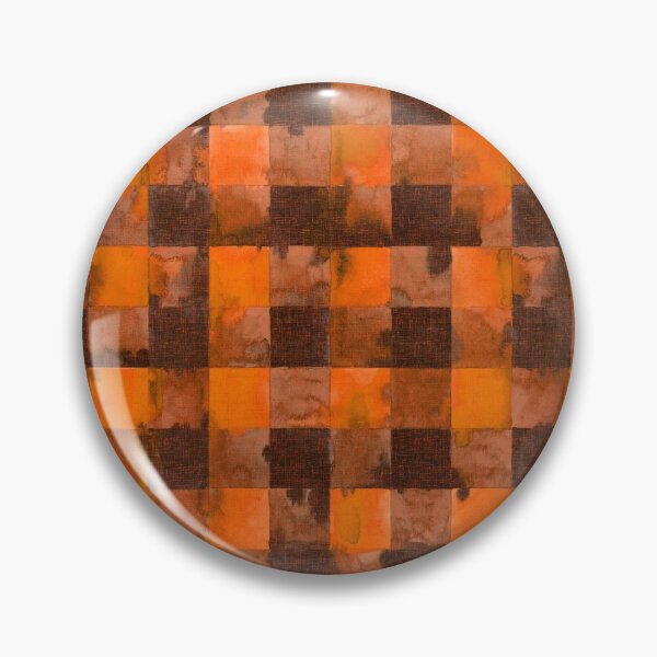 Artikelvorschau, Holzfäller Karo Aquarell orange entworfen und verkauft von Rebecca Reck Art.