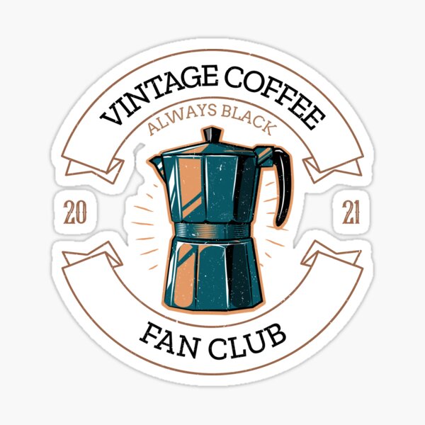 Vintage Coffee Fan Club Sticker