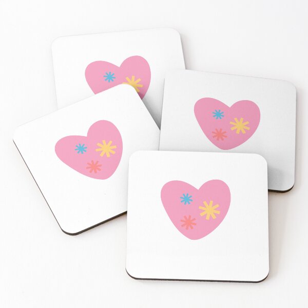 Aperçu de l'œuvre Pink heart, Cute Heart, Geometric shape, Star shape créée et vendue par Franye1.