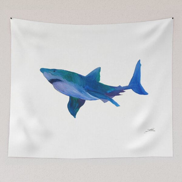 Item preview, Great White feeling blue designed and sold by JensOceanArt.