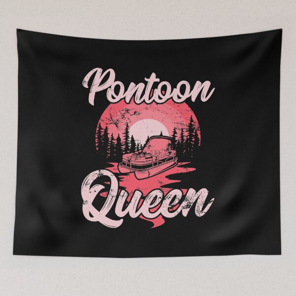 Item preview, Pontoon Queen Crown Boating Lake Water Ocean Flattish Boat River Pontoon Deck Wave Lounge Sun Pads Paddle Des designed and sold by shirti.