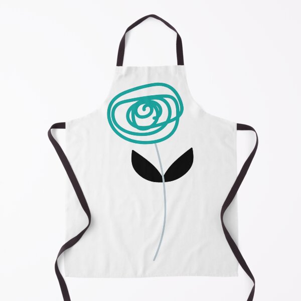 Item preview, Little Rose, left-facing icon, teal and black designed and sold by Susan Marie Williams.