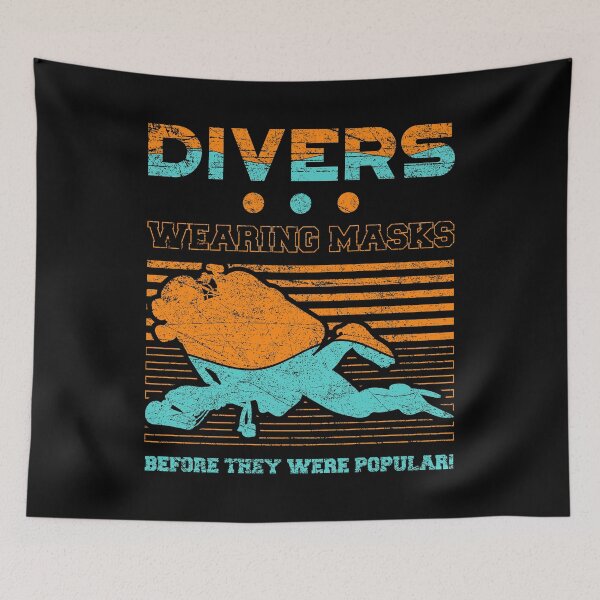 Item preview, Divers Wearing Masks Before They Were Popular Scuba Diving Deep Sea Snorkeling Snorkel Beach Ocean Regulator designed and sold by shirti.