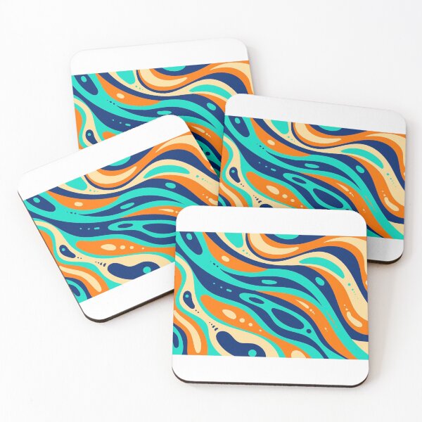 Item preview, Flat-hand drawn wavy colored groovy background designed and sold by JHiba.