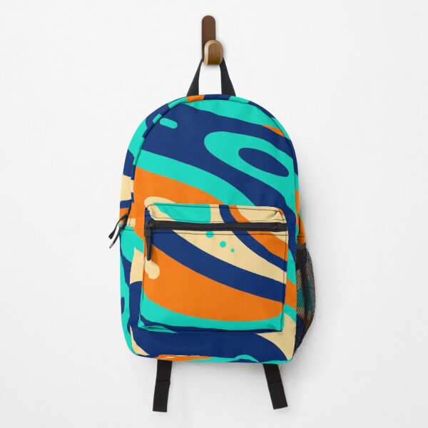 Item preview, Flat-hand drawn wavy colored groovy background designed and sold by JHiba.
