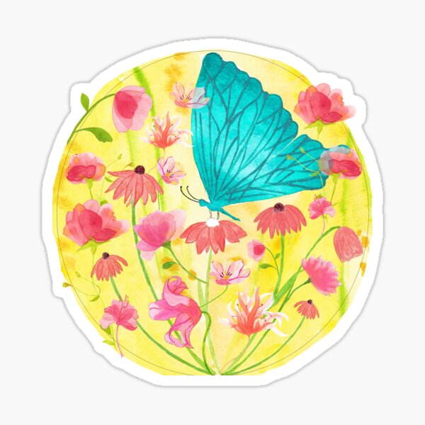 Butterfly blooming spring Sticker