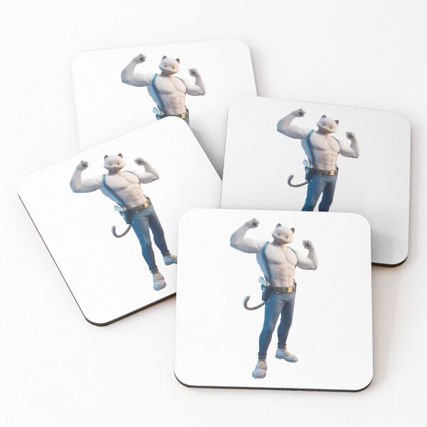 Item preview, Muscle Cat White Gaming Character designed and sold by DanielKiss02.