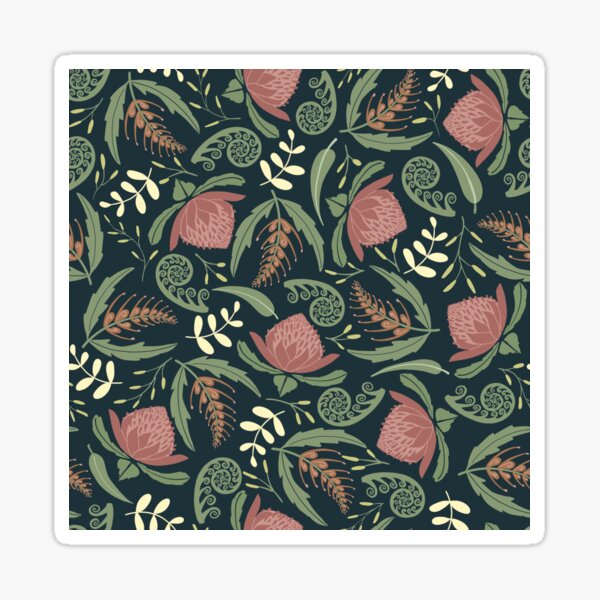 Item preview, Waratahs and fern fronds designed and sold by VickiLarner.
