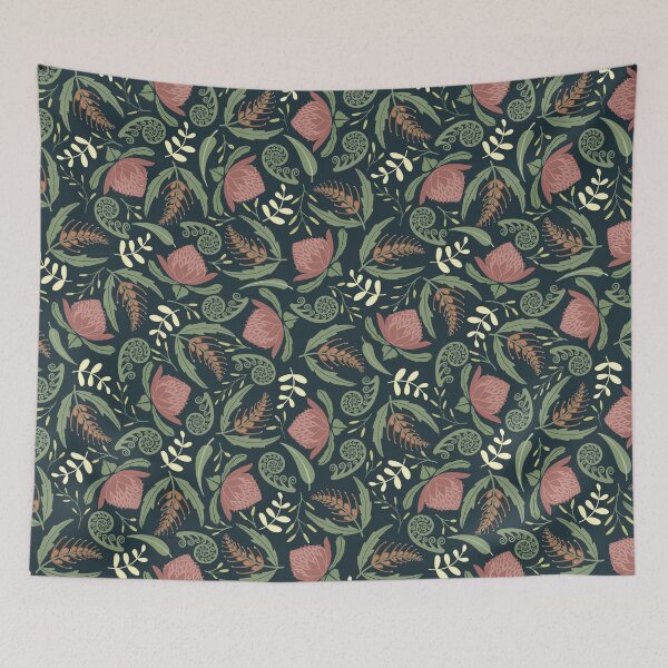 Item preview, Waratahs and fern fronds designed and sold by VickiLarner.