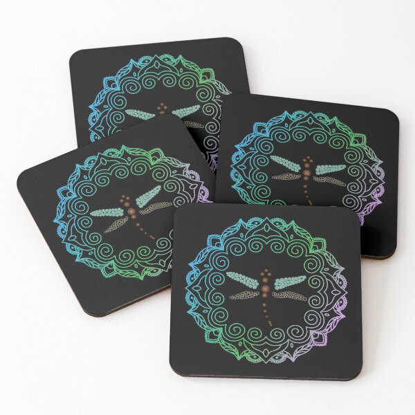 Item preview, Dragonfly in mandala  designed and sold by eyoginminimal.