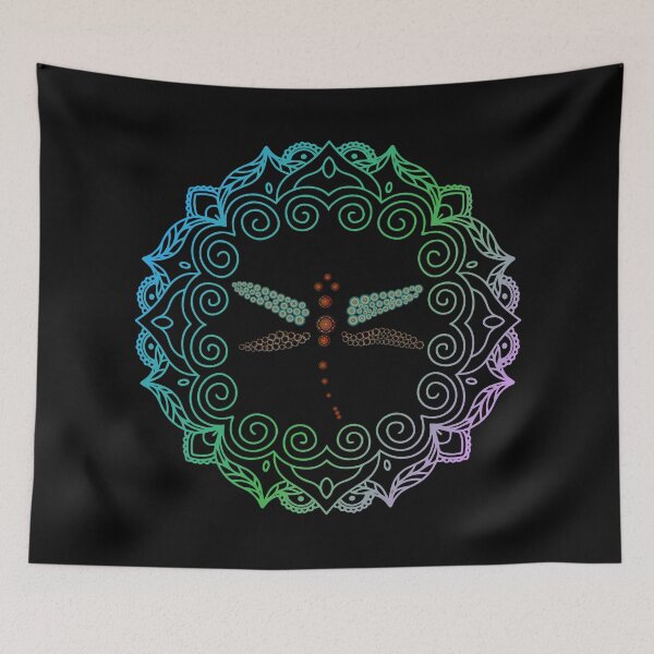 Item preview, Dragonfly in mandala  designed and sold by eyoginminimal.