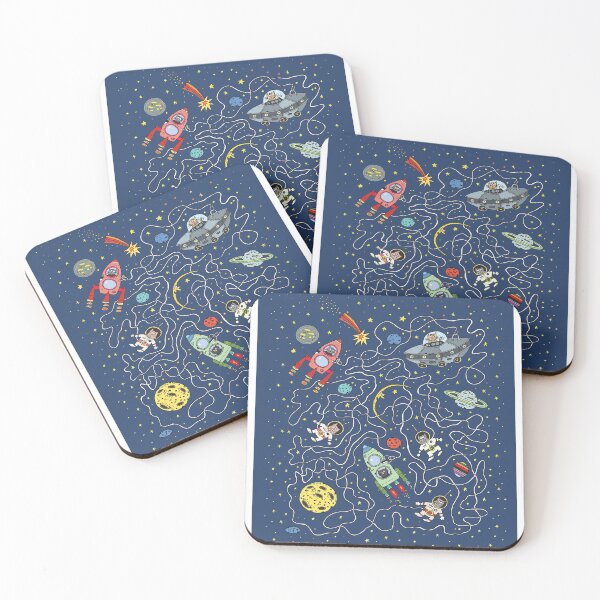 Item preview, Space with UFO and Spaceships designed and sold by TasAlex.