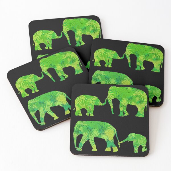 Item preview, Elephant with baby, jungle print  designed and sold by 1DaisyChainLane.