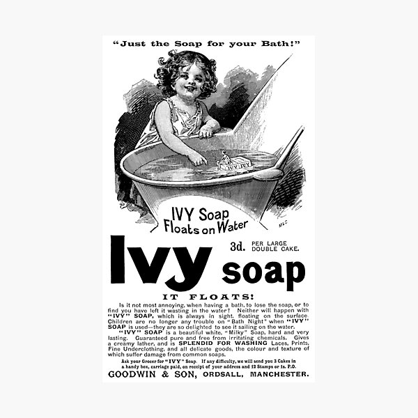 1894 Ivy Soap Advertisement Photographic Print