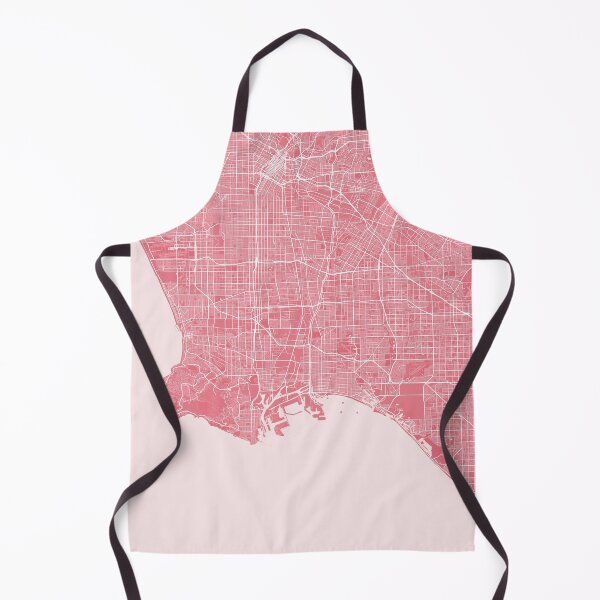 Item preview, Los Angeles minimalistic map monochrome pink designed and sold by softlycarol.